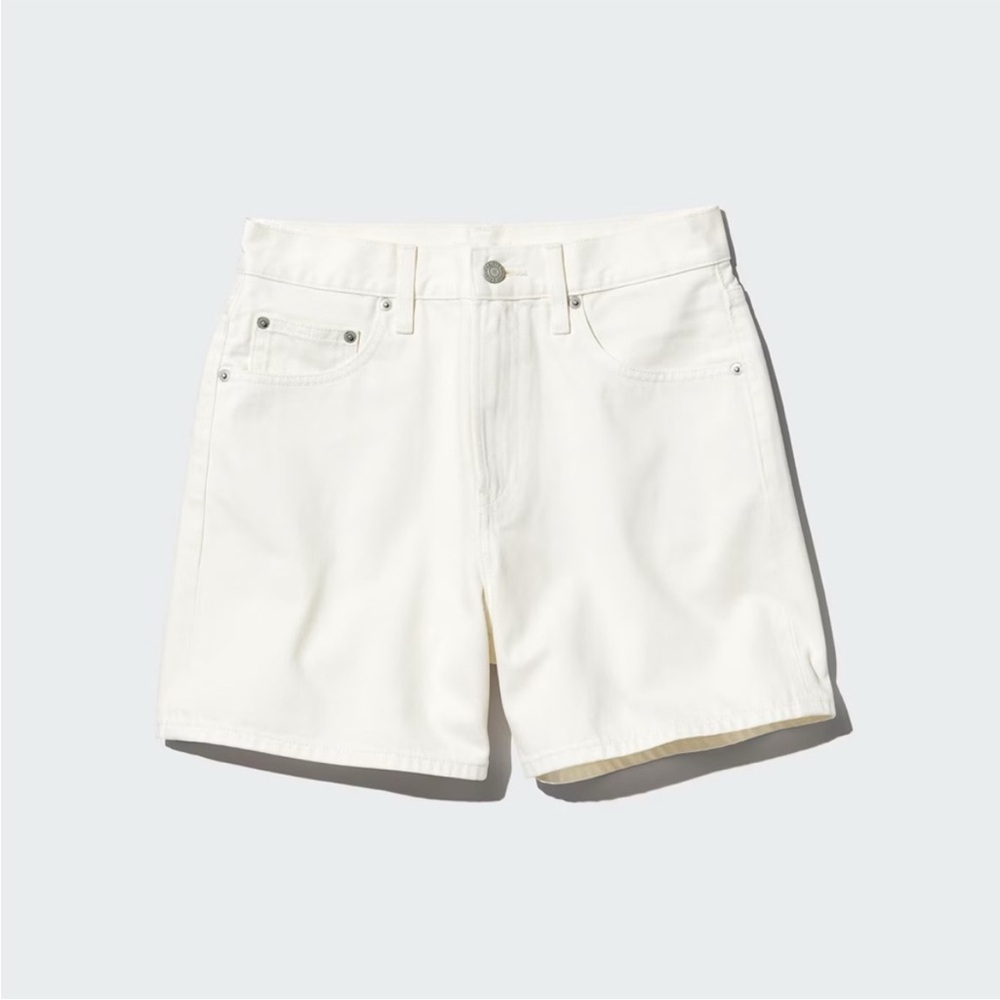Uniqlo High Rise Baggy Denim Shorts